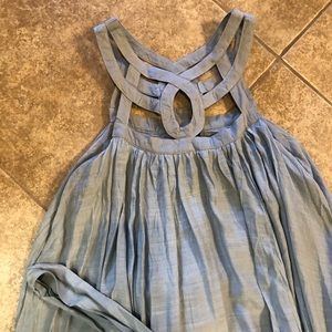 A belted float maxi dress.